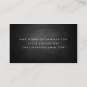 Visitekaartje van zwart karton (Achterkant)