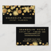 Visitekaartje van zwarte en gouden Stippen (Voorkant / Achterkant)