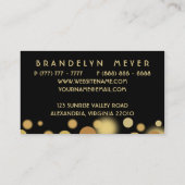 Visitekaartje van zwarte en gouden Stippen (Achterkant)