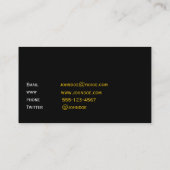 Visitekaartje van zwarte en grijze strepen en kubu (Achterkant)