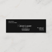 visitekaartje van zwarte en witte bloem (Achterkant)