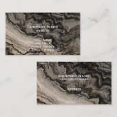 Visitekaartje van zwarte graniet (Voorkant / Achterkant)