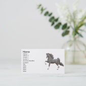 Visitekaartje van zwarte paarden (Staand voorkant)