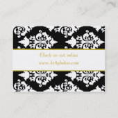 Visitekaartje van zwarte, witte en gele bakkerij (Achterkant)