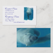 Visitekaartje van zwemblair Beer (Voorkant / Achterkant)