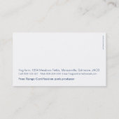 Visitekaartje varkensfokkerij (Achterkant)