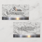 Visitekaartje vastgoedmarmer voor onroerend goed (Voorkant / Achterkant)