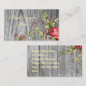 Visitekaartje ventilator met Rozen (Voorkant / Achterkant)