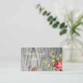 Visitekaartje ventilator met Rozen (Staand voorkant)