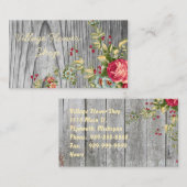 Visitekaartje ventilator met Rozen (Voorkant / Achterkant)