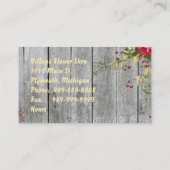 Visitekaartje ventilator met Rozen (Achterkant)