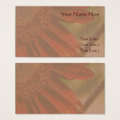 Visitekaartje verbrand Oranje zonnebloempitten (Voorkant /achterkant)