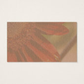 Visitekaartje verbrand Oranje zonnebloempitten (Achterkant)