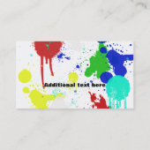 Visitekaartje Verf Splashes (Achterkant)