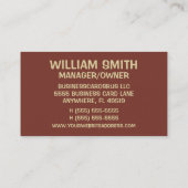 Visitekaartje verfpenseel (Achterkant)