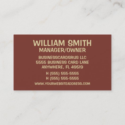 Visitekaartje verfpenseel (Achterkant)