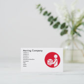 visitekaartje verhuisbedrijf (Staand voorkant)