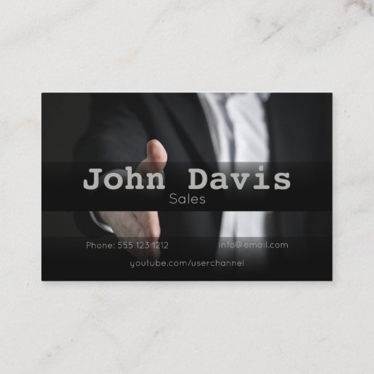 Visitekaartje verkoop (Achterkant)