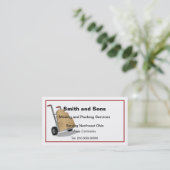 Visitekaartje Verplaatsen en verpakken van service (Staand voorkant)