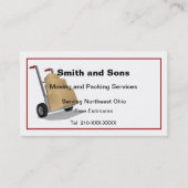 Visitekaartje Verplaatsen en verpakken van service (Voorkant)