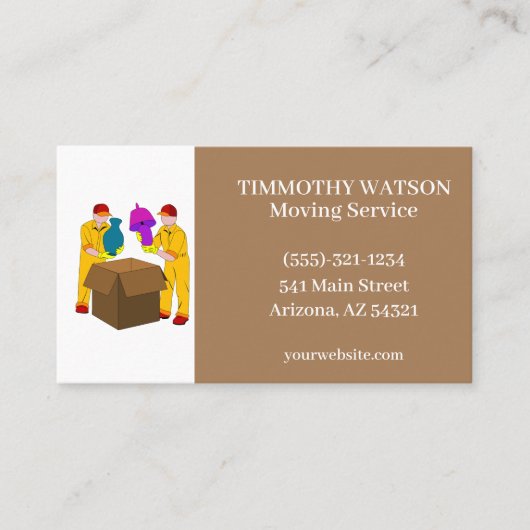 Visitekaartje Verplaatsen van service (Voorkant)