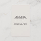 Visitekaartje Verplaatsend bedrijf (Achterkant)