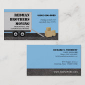 Visitekaartje Verplaatsend bedrijf (Voorkant / Achterkant)