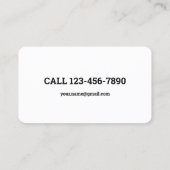 Visitekaartje Verplaatsend bedrijf (Achterkant)