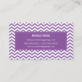 VISITEKAARTJE verse chevron paarse (Achterkant)