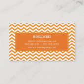 VISITEKAARTJE Verse Chevron Patroon sinaasappel (Achterkant)