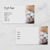 Visitekaartje verse eieren (Voorkant / Achterkant)
