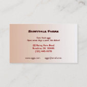 Visitekaartje verse eieren (Achterkant)