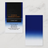 Visitekaartje Verticaal blauw Oranje hout (Voorkant / Achterkant)