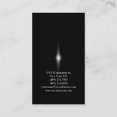 Visitekaartje Verticaal patroon zwart grijs monogr (Achterkant)