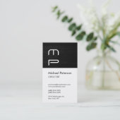 Visitekaartje Verticaal wit houtpatroon (Staand voorkant)