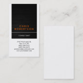 Visitekaartje Verticaal wit Oranje hout (Voorkant / Achterkant)