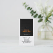 Visitekaartje Verticaal wit Oranje hout (Staand voorkant)