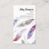 Visitekaartje Verticale Waterverf Ververen (Achterkant)