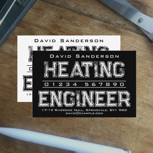 Visitekaartje verwarmingstoestel