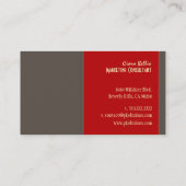 Visitekaartje, vet {aanpasbare achtergrond} visitekaartje (Achterkant)