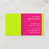 Visitekaartje, vet {aanpasbare achtergrond} visitekaartje (Achterkant)