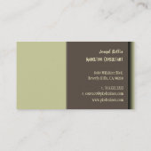 Visitekaartje, vet {aanpasbare achtergrond} visitekaartje (Achterkant)