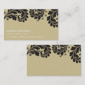 VISITEKAARTJE  vet bloeien goud zwart (Voorkant / Achterkant)