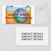 Visitekaartje Vet en helder Waterverf camera (Voorkant / Achterkant)