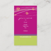 VISITEKAARTJE vet felle beugels limoen roze pruim (Achterkant)