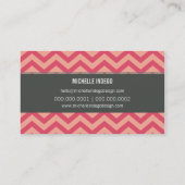 VISITEKAARTJE vet helder chevron patroon (Achterkant)