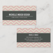 VISITEKAARTJE vet helder chevron patroon (Voorkant / Achterkant)