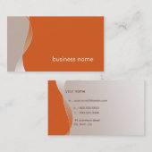 VISITEKAARTJE vet modern swish bruin sinaasappel (Voorkant / Achterkant)
