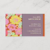 Visitekaartje, vette papavers visitekaartje (Achterkant)