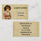  Visitekaartje Victoriaans Mode (Voorkant / Achterkant)